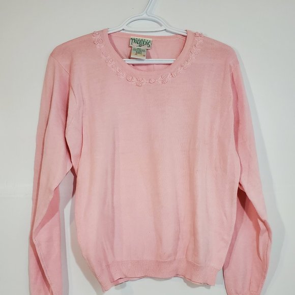 Women's Pink Knit Sweater - Picture 1 of 4